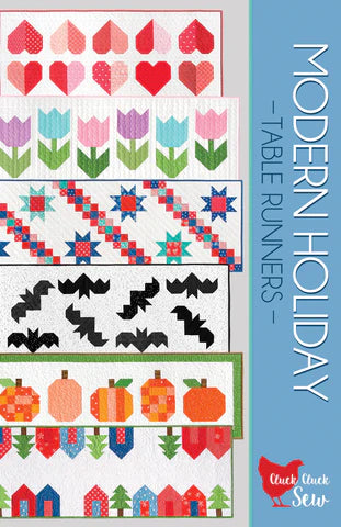 MODERN HOLIDAY Table Runners Quilt Pattern by Cluck Cluck Sew #186