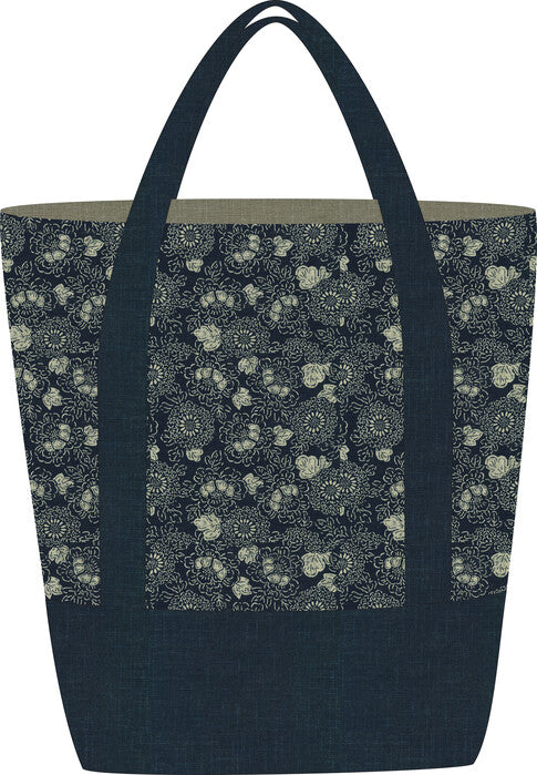 Sevenberry Nara Homespun Indigo Chrysanthemum Flower Medallion Fabric Robert Kaufman Cotton Quilting Crafts Cut to Order