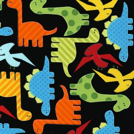 Robert Kaufman Cotton Fabric Bright Dinosaurs 44
