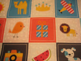Childrens I Spy Cotton Fabric Bright Colors Learning Fabric 44" Inch Wide Cut to Order