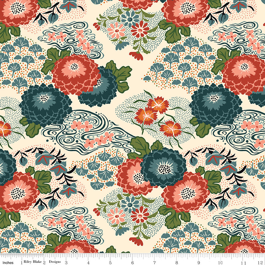 Riley Blake Arthurs Garden 2 Floral Quilting Fabric Liberty Fabric