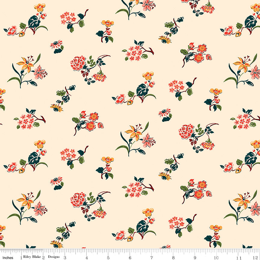 Riley Blake Arthurs Garden 2 Floral Quilting Fabric Liberty Fabric