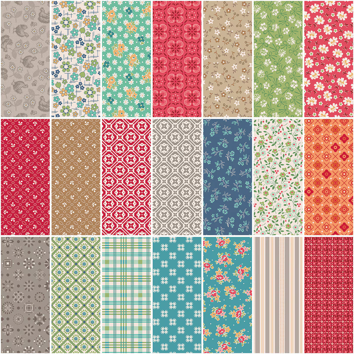 Riley Blake FARMERS DAUGHTER Quilting Fabric 54 Fat Quarter Bundle