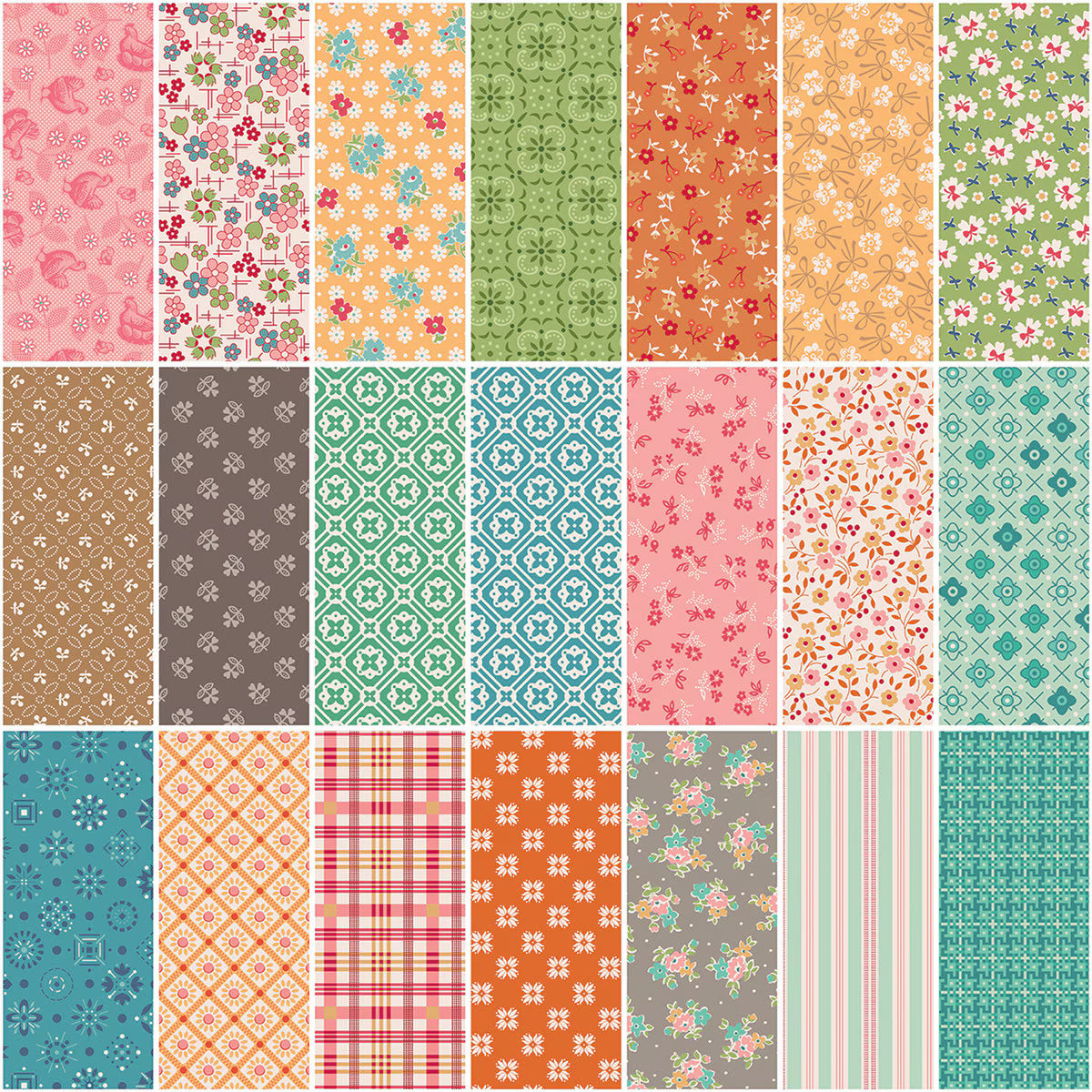 Riley Blake FARMERS DAUGHTER Quilting Fabric 54 Fat Quarter Bundle