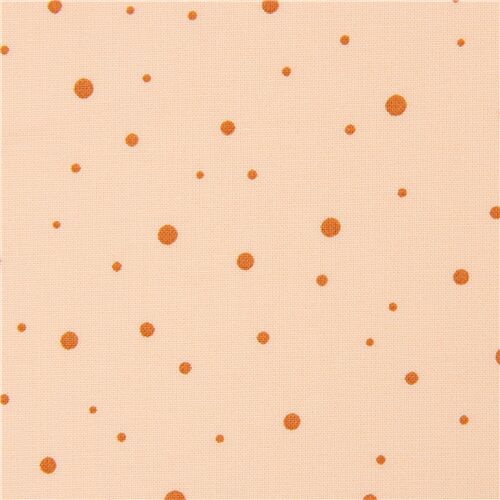 Robert Kaufman PAINTBOX Quilting Fabric ICE PEACH Small Dot Bubbles Blender