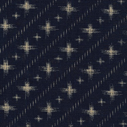 Sevenberry Nara Homespun Indigo Crosshatch Fabric Japanese Cotton