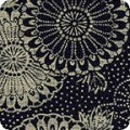 Sevenberry Nara Homespun Indigo Chrysanthemum Flower Medallion Fabric Robert Kaufman Cotton Quilting Crafts Cut to Order