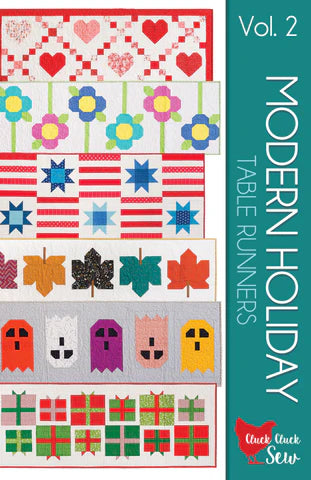 MODERN HOLIDAY VOL.2 Table Runners Quilt Pattern by Cluck Cluck Sew #210
