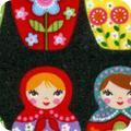 Matryoshka Doll Cotton Fabric Russian Nesting Doll 44" Inch Wide Cut to Order