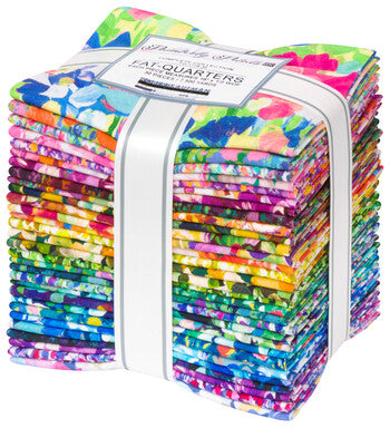 Painterly Petals Curated Fat Quarter Bundle Watercolor Floral Quilting Fabric Studio RK Deluxe 30 pc Bundle.