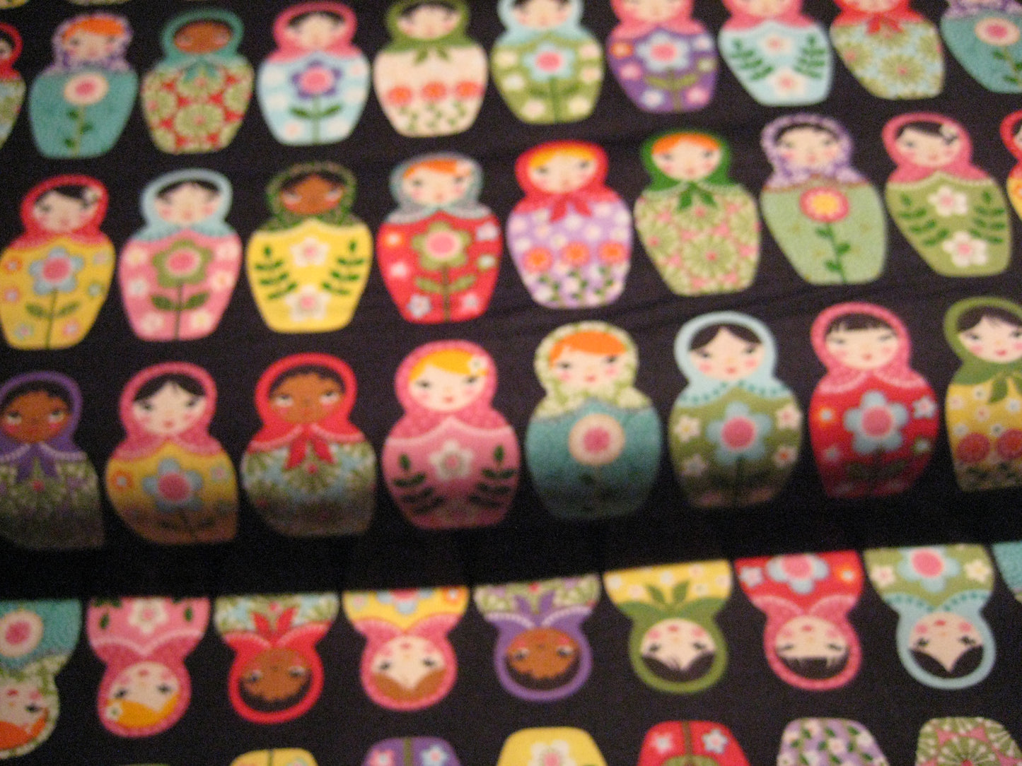 Matryoshka Doll Cotton Fabric Russian Nesting Doll 44" Inch Wide Cut to Order