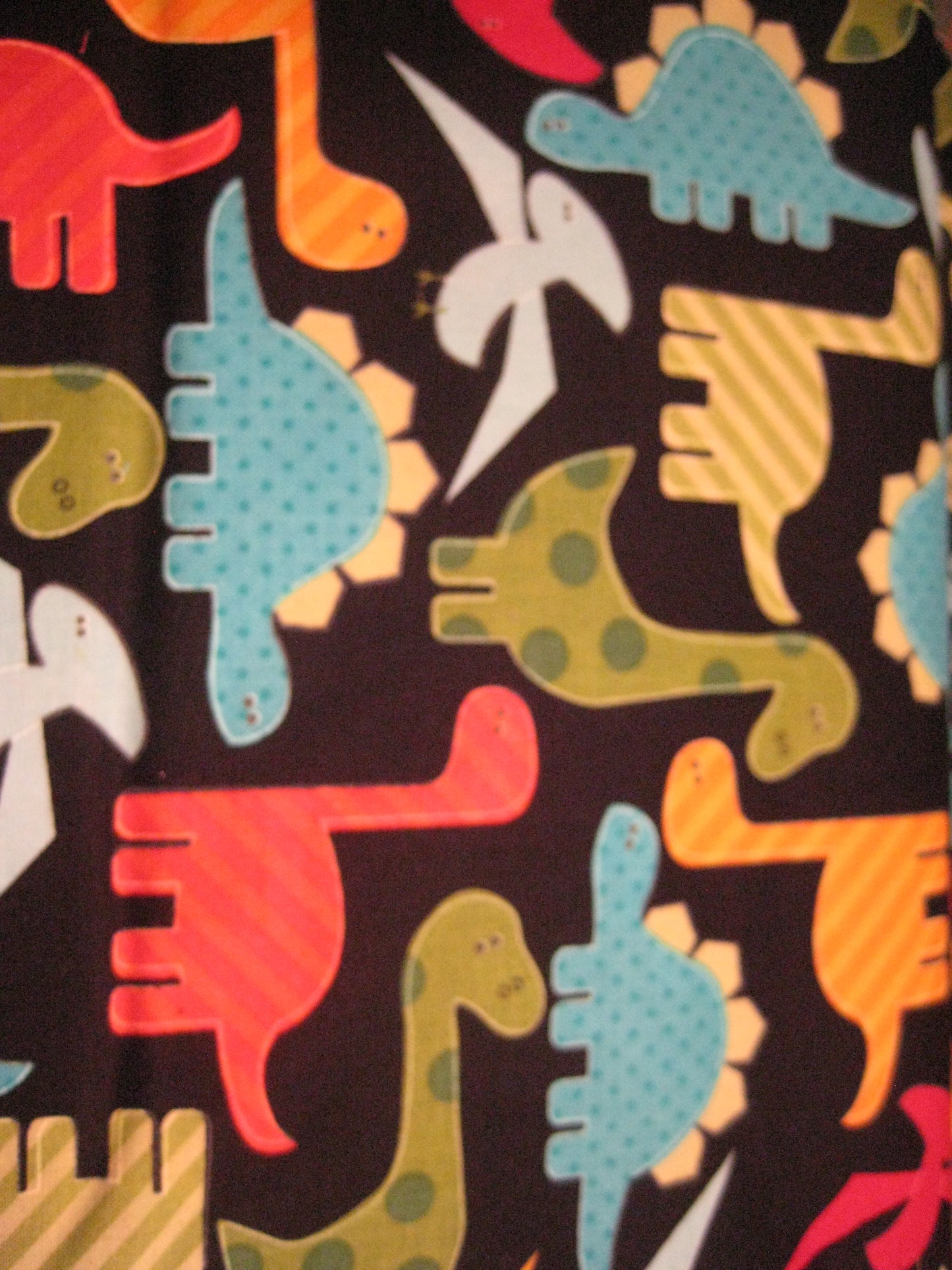 Robert Kaufman Cotton Fabric Bright Dinosaurs 44" Inch Wide Cut to Order