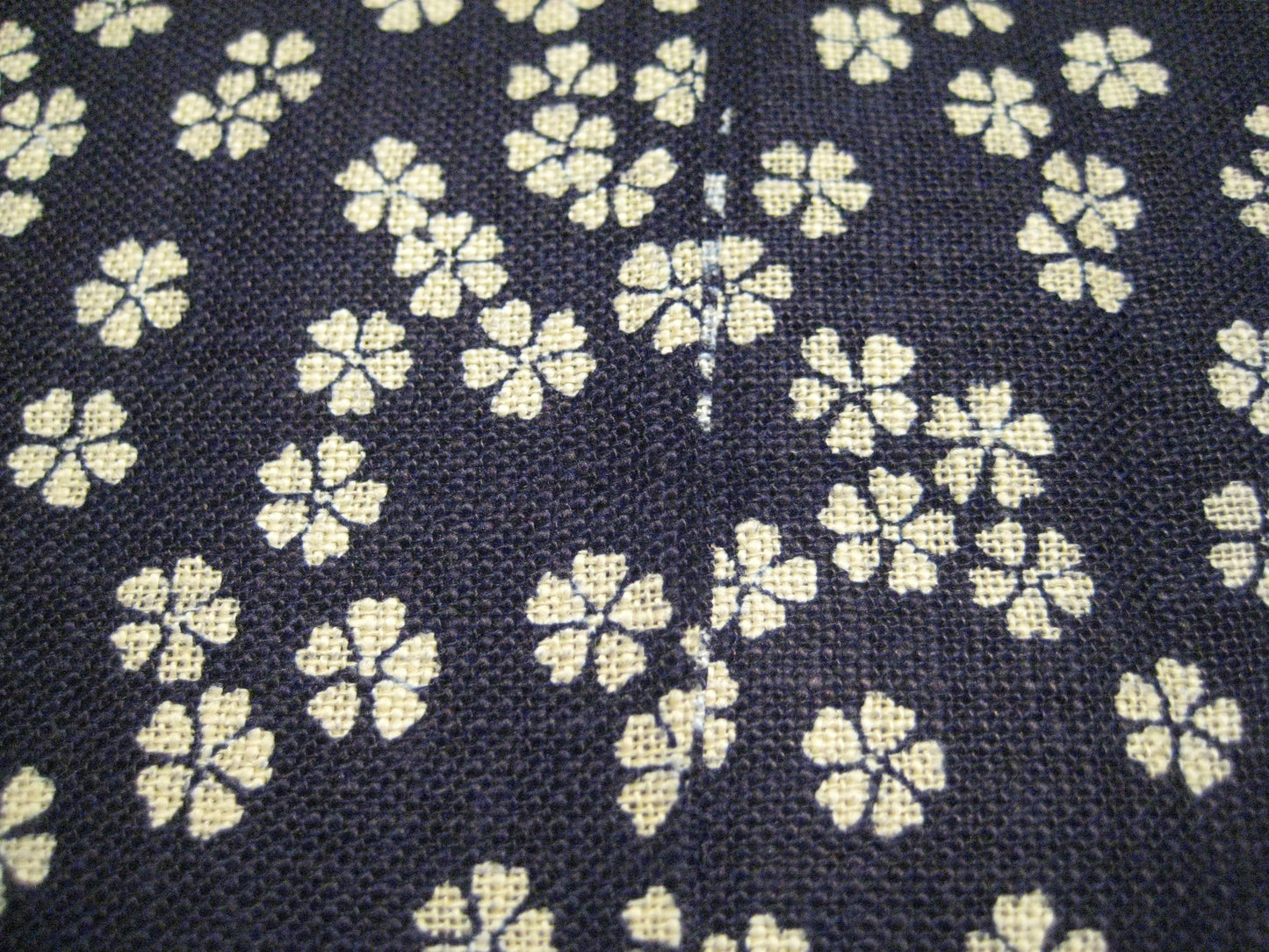 Sevenberry Nara Homespun Indigo Flowers Fabric Robert Kaufman Cotton Quilting Crafts Cut to Order