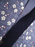 Sevenberry Kasuri Indigo Flowers & Hearts Fabric Robert Kaufman Cotton Quilting Cut to Order