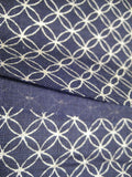 Sevenberry Nara Homespun Indigo Circles Fabric Robert Kaufman Cotton Quilting Crafts Cut to Order