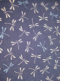 Sevenberry Kasuri Dragonfly Indigo Cotton Fabric Robert Kaufman Quilting Cut to Order
