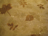 Glitter Leaves Foliage Cotton Fabric Fat Quarter 18 x 22 Quilting Craft Fabric Fall Thanksgiving