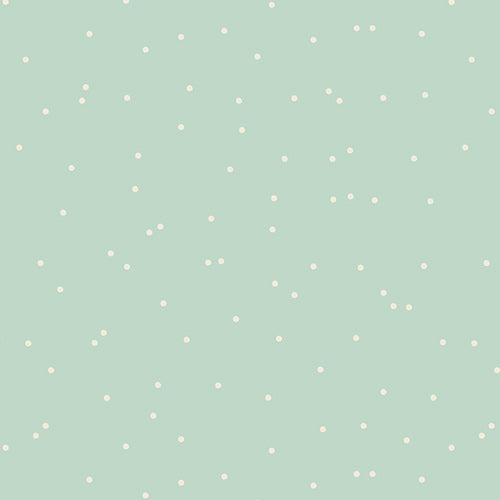 Art Gallery Firefly Sigh Mint Polka Dot Cotton Knit Fabric