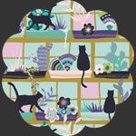 Art Gallery OH Meow! Fat Quarter Collection 12 Fat Quarters Cats Kittens